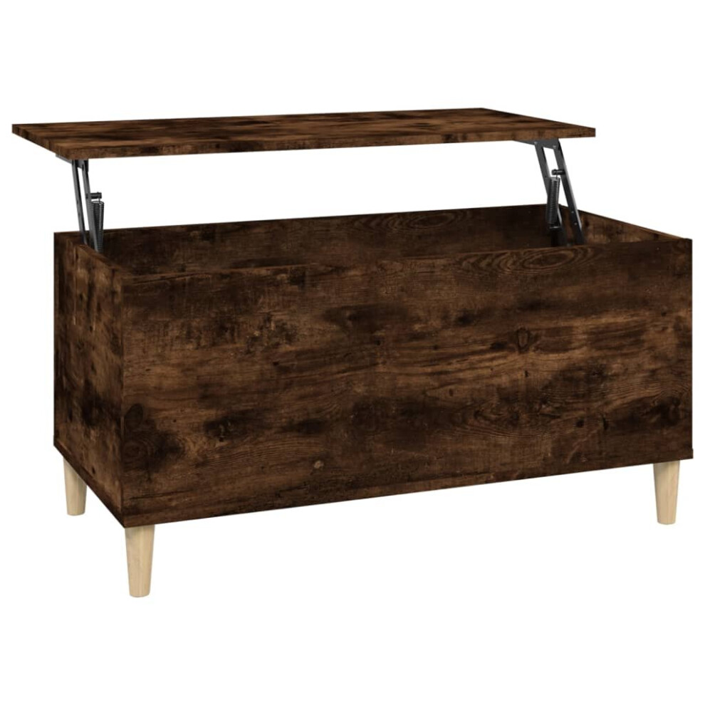 Vidaxl (Smoked Oak, 90 X 44.5 X 45 Cm) Coffee Table Engineered Wood End Centre Accent Side Table Multi Colours