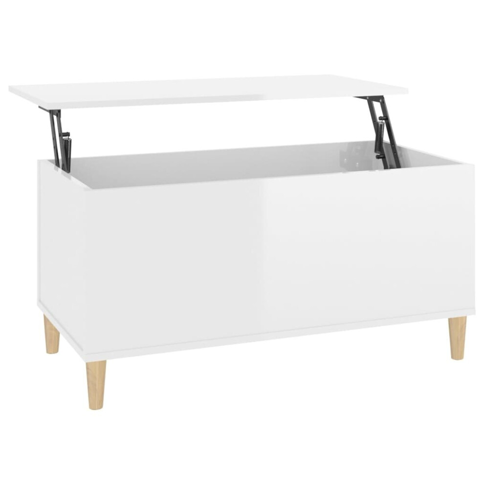 (high gloss white, 90 x 44.5 x 45 cm) vidaXL Coffee Table Engineered Wood End Centre Accent Side Table Multi Colours