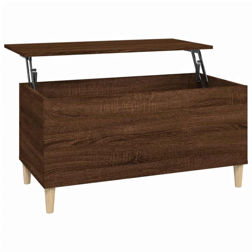 Vidaxl ( Oak, 90 X 44.5 X 45 Cm) Coffee Table Engineered Wood End Centre Accent Side Table Multi Colours Brown