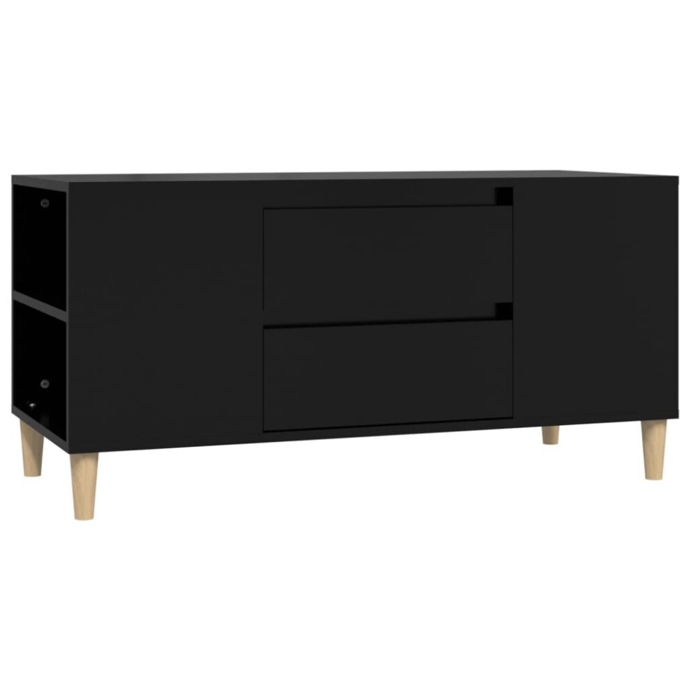 (black) vidaXL TV Cabinet Engineered Wood Stereo HiFi Console TV Stand Multi Colours