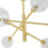 Litecraft Supa Semi Flush Ceiling Light Clear Glass Shades - Brass 8