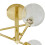 Litecraft Supa Ceiling Light Semi Flush 3 Arm With Shades - Brass 6