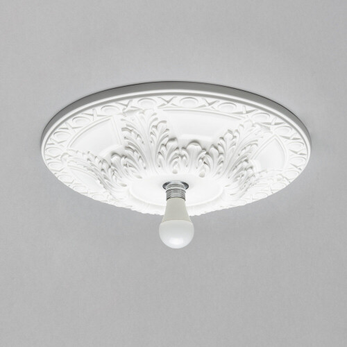 Litecraft Suilven Paintable Flush Large Plaster Ceiling Rose - White 2