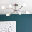 Litecraft Macti Ceiling Light Semi Flush 6 Arm With Shades - Nickel 5