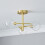 Litecraft Supa Ceiling Light Semi Flush 3 Arm With Shades - Brass 4