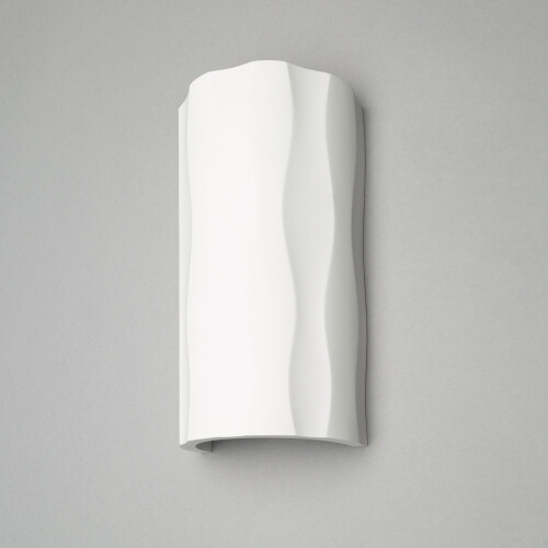 Litecraft Kilda Paintable Plaster Curved Up & Down Wall Light - White 2