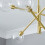 Litecraft Supa Semi Flush Ceiling Light Clear Glass Shades - Brass 5