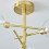 Litecraft Supa Ceiling Light Semi Flush 3 Arm With Shades - Brass 5