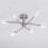 Litecraft Macti Ceiling Light Semi Flush 6 Arm With Shades - Nickel 3