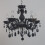 Litecraft Marie Therese Black Chandelier 5 Light 7