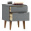 VidaXL (grey) vidaXL Solid Wood Pine Bedside Cabinet MOLDE Bedroom Side Table Multi Colours 3