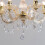 Litecraft Marie Therese Chandelier Light Crystal Effect 5 Arm - Brass 6