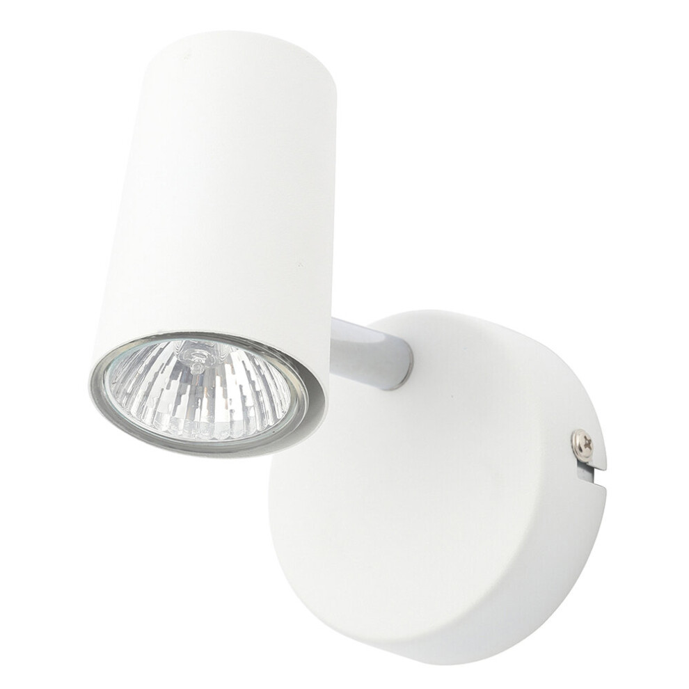 Litecraft White Chobham Spotlight Adjustable Wall Ceiling Fitting Size 1