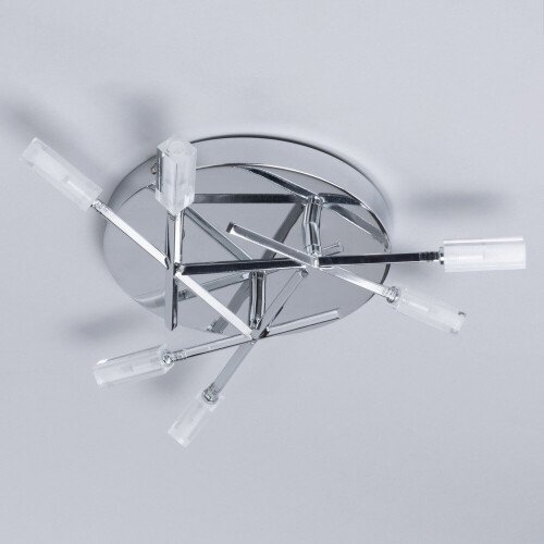 Litecraft Kalina Semi Flush Ceiling Light - Polished Chrome 2