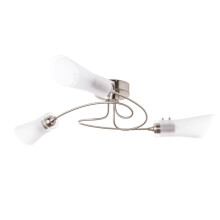 Litecraft Fiji 3 Arm Semi Flush Ceiling Light With Glass Shades Chrome