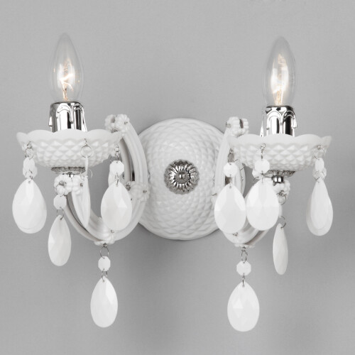 Litecraft Marie Therese Wall Light 2 Arm & Free LED Bulbs - White 1