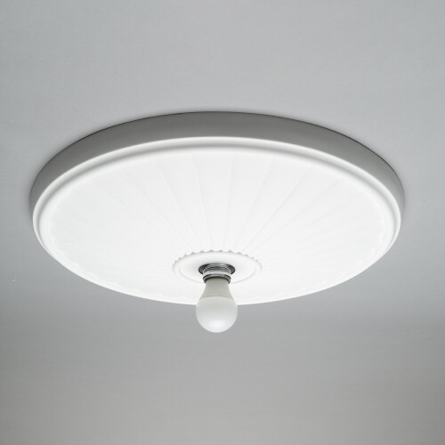 Litecraft Carn Paintable Flush Large Plaster Ceiling Rose - White 2