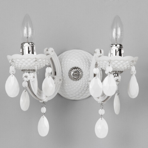 Litecraft Marie Therese Wall Light 2 Arm & Free LED Bulbs - White 2