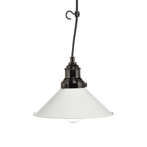 Litecraft Senna Ceiling Pendant Wall Plug in Cable Light Black, White