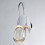 Visconte Bulla Wall Light Fitting With Bubble Injected Shade - Chrome 3
