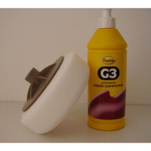 Farecla G3 Advanced Liquid Compound 500ml Bottle + White Compounding Foam 14mm