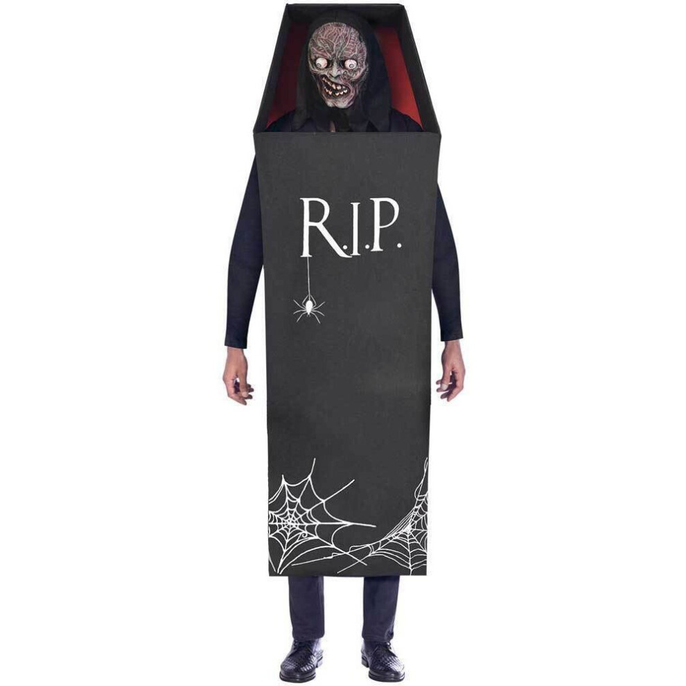 Amscan (Standard) Creepy Coffin Zombie Vampire Horror Costume Adult Black
