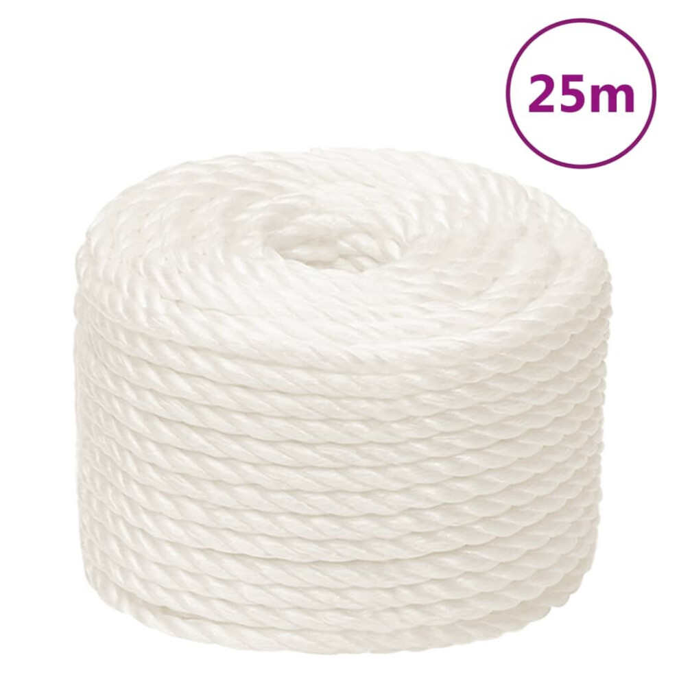 (white, 16 mm/ 25 m) vidaXL Twisted Rope Home Work Rope Line Polypropylene Multi Colours/Sizes