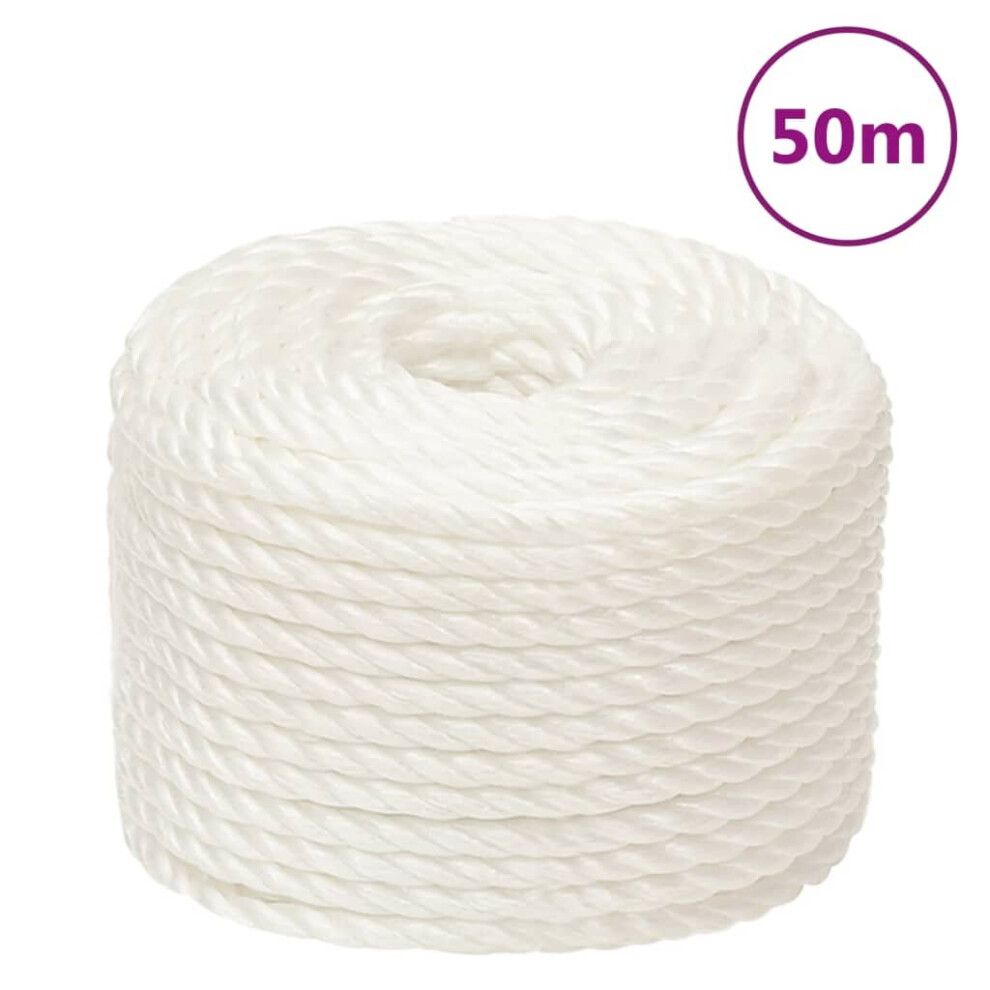 (white, 20 mm/ 50 m) vidaXL Twisted Rope Home Work Rope Line Polypropylene Multi Colours/Sizes