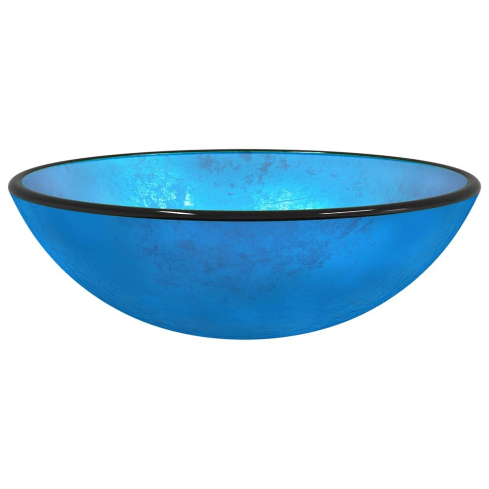 (blue, 42 x 14 cm) vidaXL Basin Tempered Glass Bathroom Sink Basin Multi Colours Multi Sizes