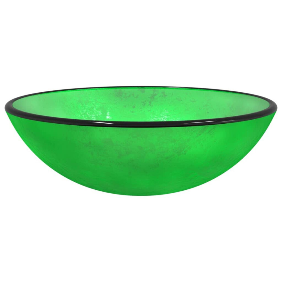 (green, 42 x 14 cm) vidaXL Basin Tempered Glass Bathroom Sink Basin Multi Colours Multi Sizes