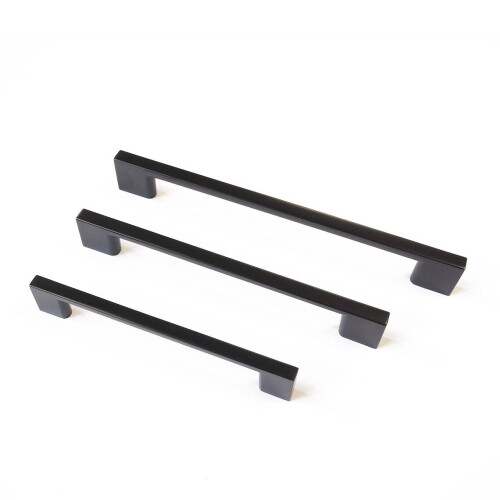 (128mm Handle) Square Matt Black Handles 128mm 160mm 192mm
