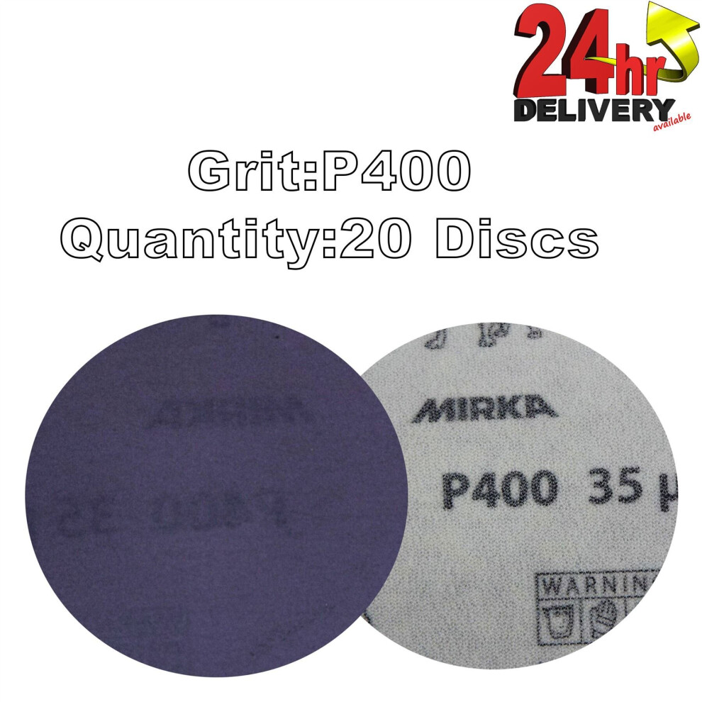 Mirka Q.silver 77Mm (3") P400 Grit 100X Plain Hooknloop Sanding Discs 6416868678444