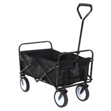 Black Folding Garden Trolley Cart Wagon Wheelbarrow Bag Heavy Duty