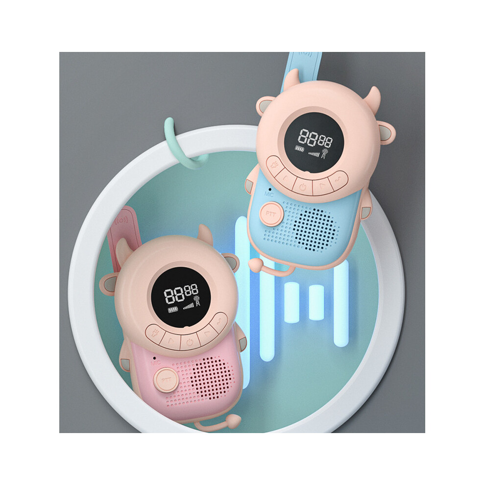 (, Calf) Children's Walkie-Talkie 3Km Handheld Wireless Call Pink/Blue 9084036963783