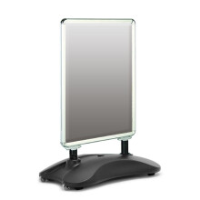 New A1 Waterbase Pavement Poster Sign - Double-Sided Snap-Frame A-Board, Aluminum Frame, Wheeled Base, Anti-Glare Covers, Indoor/Outdoor