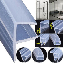 (U, 12MM) 2 Meter Rubber Bath Shower Screen Door Seal Strip F/H/U Shape
