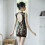 (2) Erotic lingerie open file one-piece mesh clothing 2