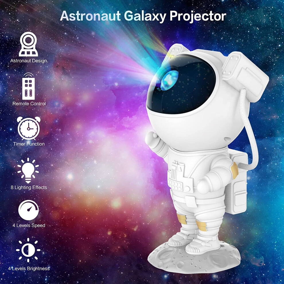 Astronaut LED Galaxy Projector Starry Sky Night Light, Table Lamp Toys