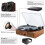 Vinyl Bluetooth Record Player Turntable 3-speed with Speakers & USB 2