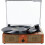 Vinyl Bluetooth Record Player Turntable 3-speed with Speakers & USB 1