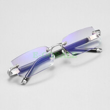(+250) Unisex Tinted Rimless Reading Glasses Blue Light Blocking Readers 1.0 ~ 4.0