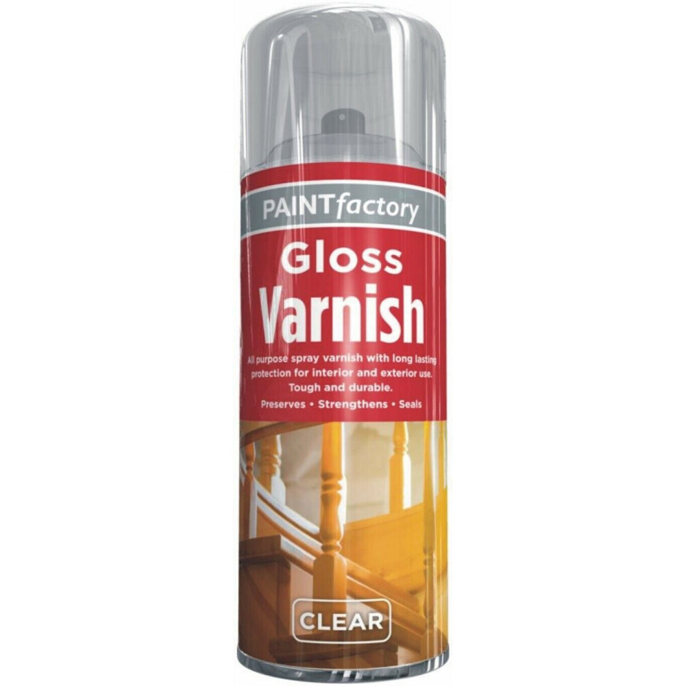 400ML Gloss Varnish Spray for Interior & Exterior Glossy Finish