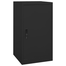 vidaXL Saddle Cabinet Black Steel Indoor Storage Tack Locker Harness Cabinet