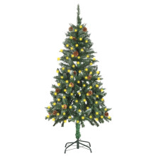 vidaXL Artificial Pre-lit Christmas Tree with Pine Cones Christmas Decoration