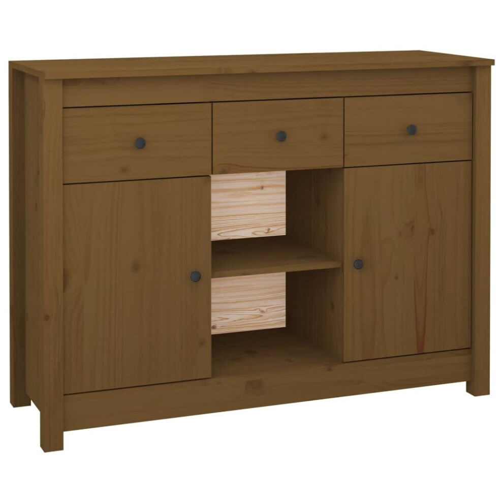 (Honey brown) vidaXL Solid Wood Pine Sideboard Home Organiser Indoor Cupboard Multi Colours