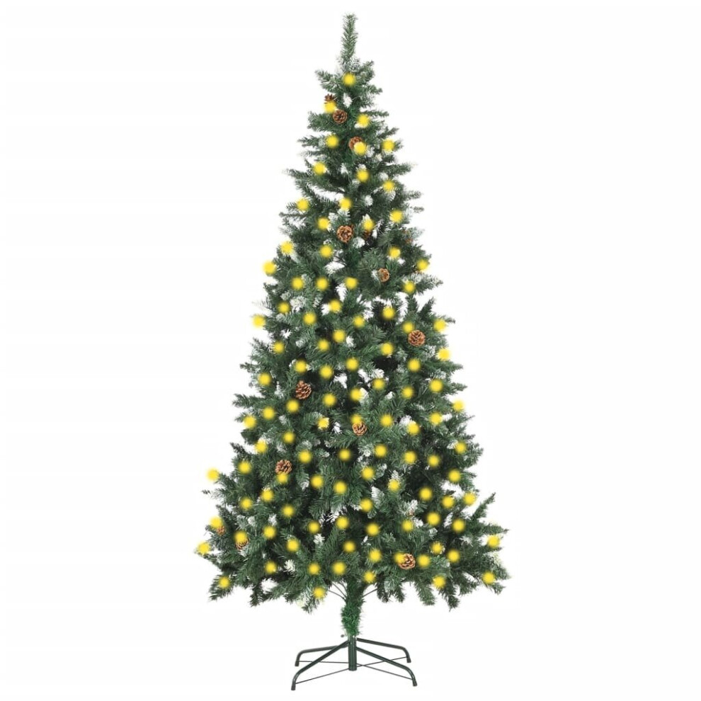Vidaxl Artificial Pre-Lit Christmas Tree With Pine Cones Christmas Decoration