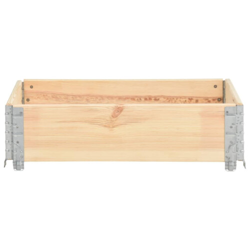 vidaXL Solid Pine Wood Pallet Collar 60x80cm Garden Raised Bed Stacking Frame 2