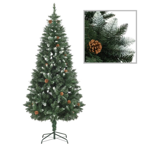 VidaXL vidaXL Artificial Pre-lit Christmas Tree with Pine Cones Christmas Decoration 2