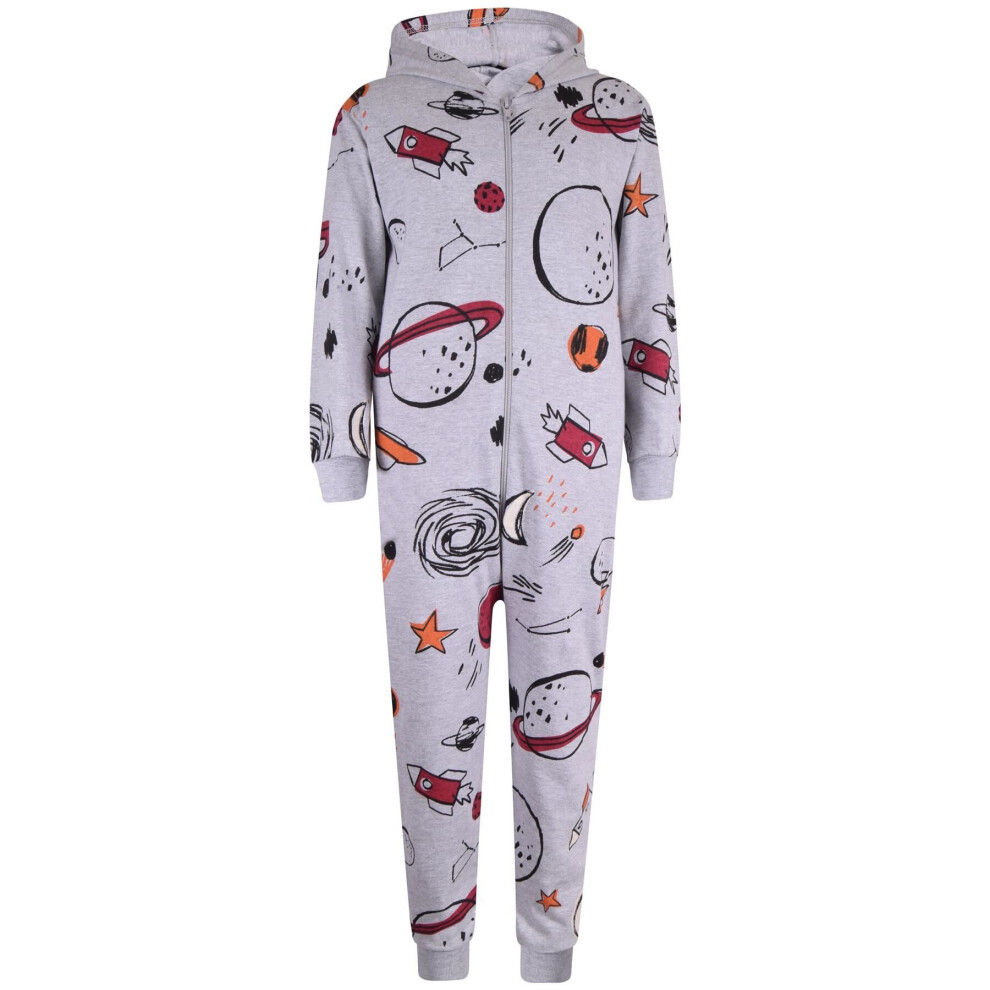 (7-8 Years, Black) Kids Girls Boys Pyjamas Sleepsuit Game Time Costume