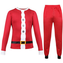 (13 Years, Red) Unisex Christmas Elf Pyjamas Festive Xmas Costume